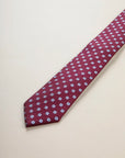 Burgundy diamond silk tie