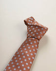Rust diamond silk tie