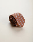 Rust diamond silk tie