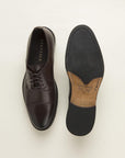 Brown Derby With Stitched Leather Toe Cap