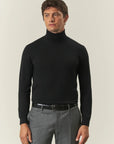Black merino wool turtleneck Lana Gatto