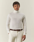 White merino wool turtleneck Lana Gatto