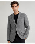 Gray wool knickerbocker comfort fit jacket