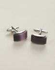 Curved purple stone twin