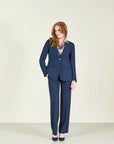 Blue Stretch Trousers Regular Fit