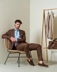 Brown linen trousers