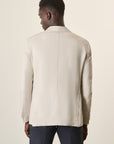 Custom Fit Herringbone Cotton Chalk Jacket
