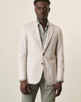 Custom Fit Ecru Cotton Linen Canvas Jacket