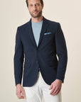 Custom Fit Blue Jersey Jacket