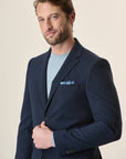 Custom Fit Blue Jersey Jacket