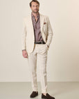 Custom Fit Cream Linen Jacket