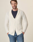Cream Cotton Blend Knitted Jacket