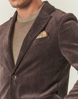 Giacca marrone velluto a coste custom fit-Angelico