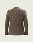 Beige Wales jacket in brown wool blend comfort fit