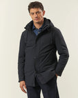 Blue windproof and waterproof technical jacket