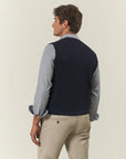 Lana Gatto Merino Wool Blue Buttoned Vest