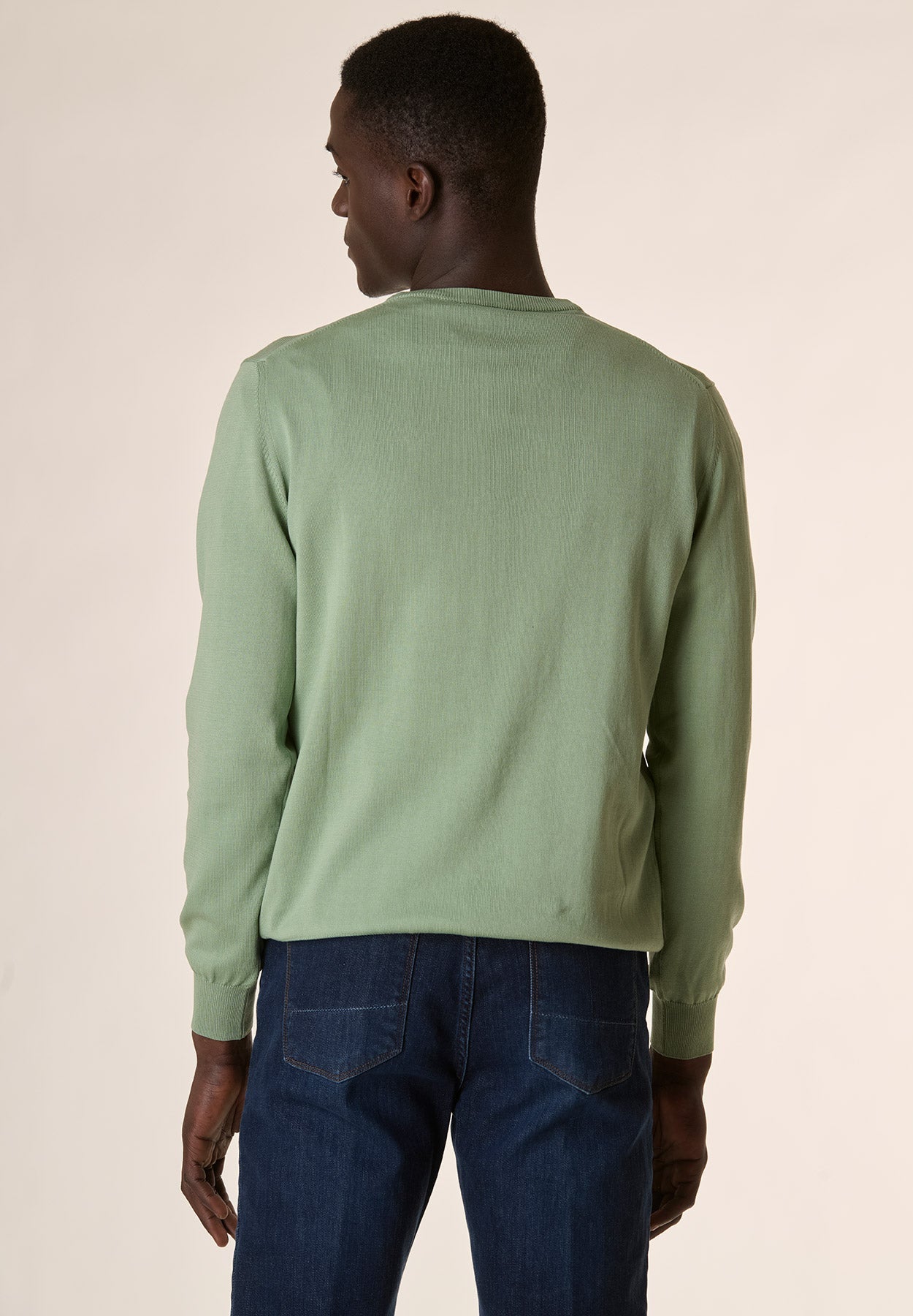 Girocollo verde cotone-Angelico
