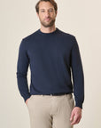 Blue Cotton Crewneck