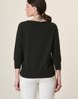 Oversized Black Crewneck With Slits