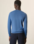 Light Blue Denim Cotton Crewneck