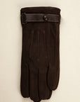 Dark brown suede glove