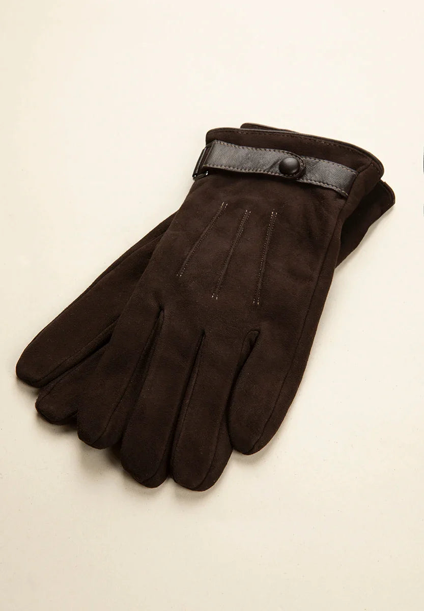 Dark brown suede glove