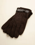 Dark brown suede glove