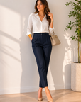 Blue Stretch Trousers Classic