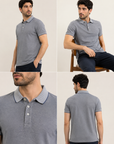 Blue Oxford Cotton Polo