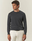 Anthracite crewneck merino wool Lana Gatto
