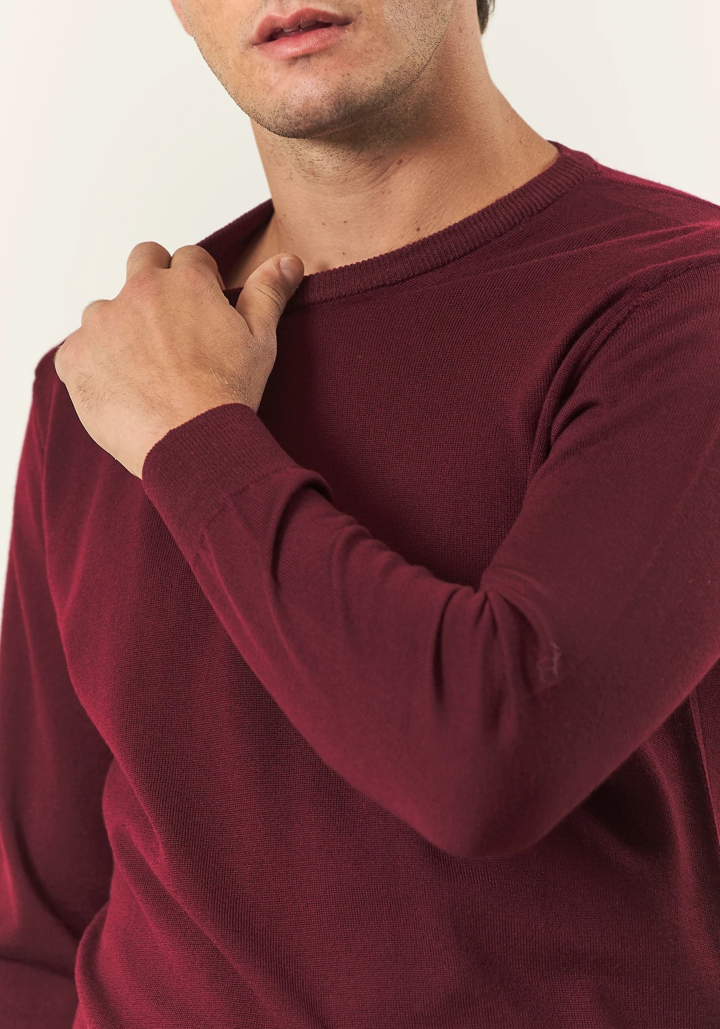 Girocollo bordeaux lana merinos Harmony-Angelico