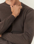 Brown merino wool crewneck Lana Gatto