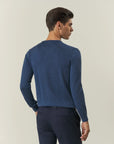 Crewneck in merino wool in aviation color Lana Gatto