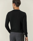 Black merino wool crewneck Lana Gatto