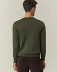 Green merino wool crewneck Lana Gatto