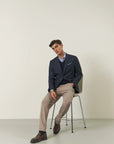 Dark blue V-neck merino wool Lana Gatto