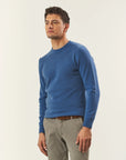 Frost blue wool blend crewneck