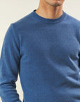 Frost blue wool blend crewneck
