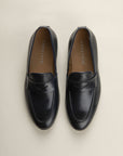 Cambridge Dark Blue Leather Moccasin