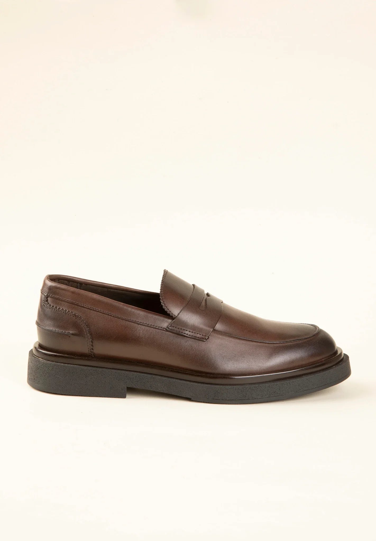Mocassino college marrone pelle-Angelico