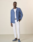 Overshirt In Air Force Blue Linen