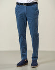 Tencel stretch cotton chinos in avio trousers