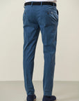 Tencel stretch cotton chinos in avio trousers