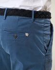 Tencel stretch cotton chinos in avio trousers