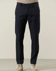 Blue chino trousers in tencel stretch cotton