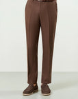Brown linen trousers