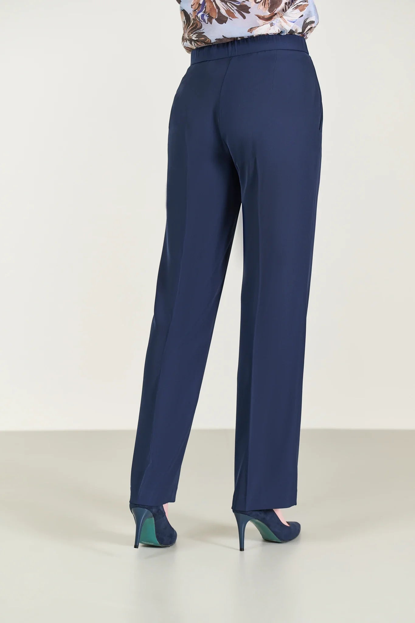 Blue Stretch Trousers Regular Fit