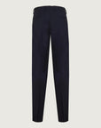 Blue sallia four season comfort fit stretch wool trousers