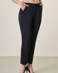 Basic Blue Stretch Cotton Trousers