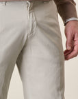 Slim-Fit Stretch Tencel Cotton Grey Trousers